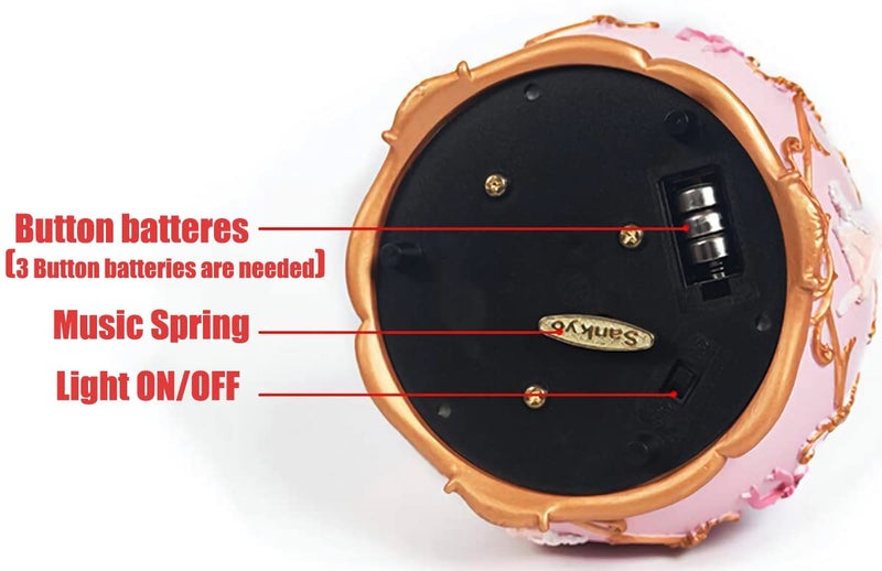 Singeek Classical Ballerina Music Box Collectible Mechanical Musical Box with Colorful Lights and Sankyo 18-Note Wind Up Signs of The Girl Heart Gift for Birthday Christmas(Swan Lake) - Image 5